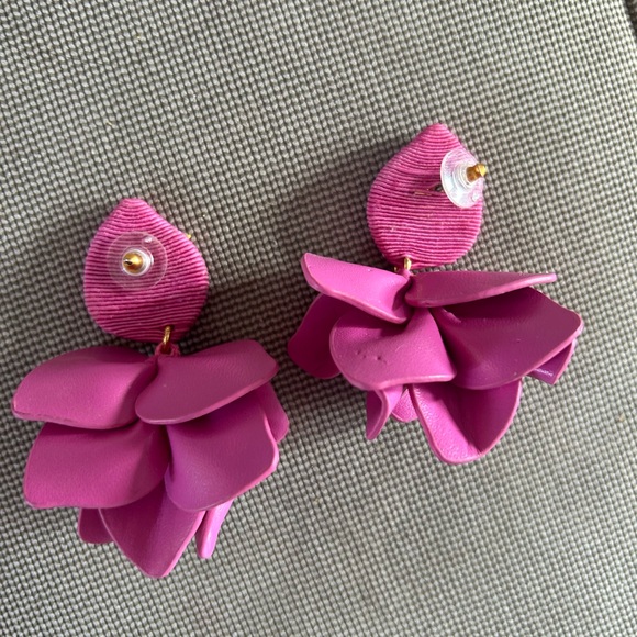 Tuckernuck Pink Orchid Drop Earrings - Picture 2 of 3